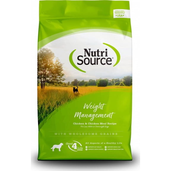 NutriSource Weight Management Chicken and Chicken Meal Dry Dog Food 4 lb