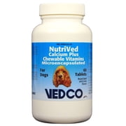 NutriVed Calcium Plus Chewable Tablets for Dogs 60 Count