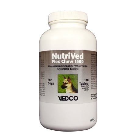NutriVed Flex Chew 1500 Chewable Tablets for Dogs (120 count)