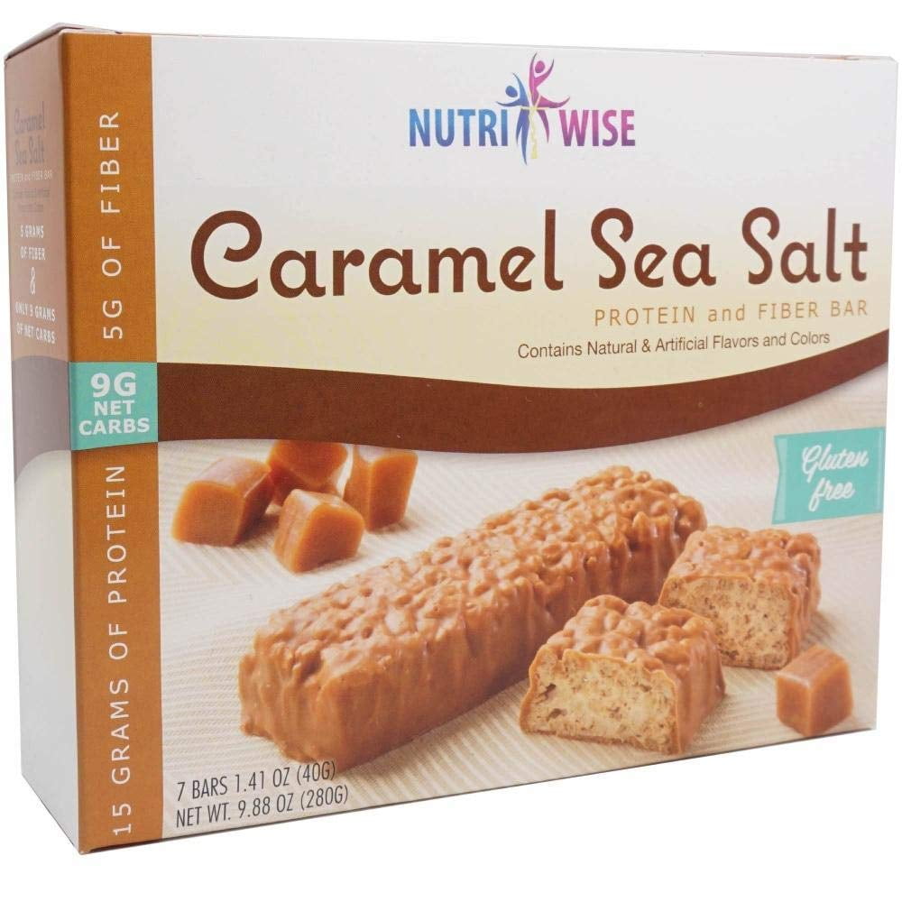 NutriWise Divine Caramel HHA1 Sea Salt Gluten Free Diet Snack Bars