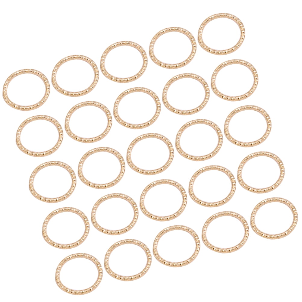 Nutrianeous 100PCS DIY Jewelry Accessories Embossing Jump Ring Delicate