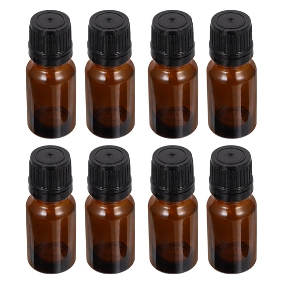 VORCOOL Coffee Colored Glass Bottles for Essential Oils and Cosmetics Storage Use