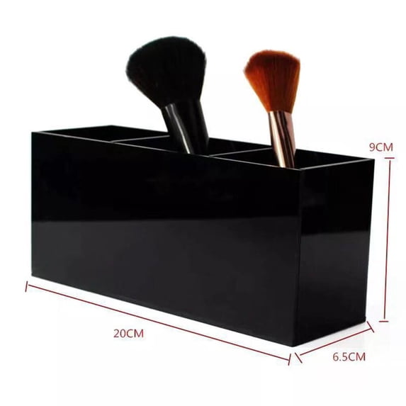 VORCOOL Desk Makeup Organizer Cosmetic Brush Holder Acrylic Black 1Pack
