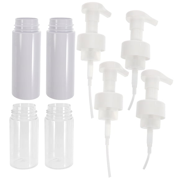 VORCOOL 4Pcs Plastic Empty Bottles Bubble Bottles Transparent for Skin Care Storage Gym