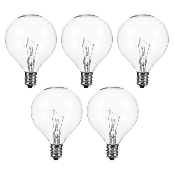 Nutrianeous 5PCS E12 Fragrance Wax Diffuser Lamp 25W Dimmable Globe Clear Light Bulb