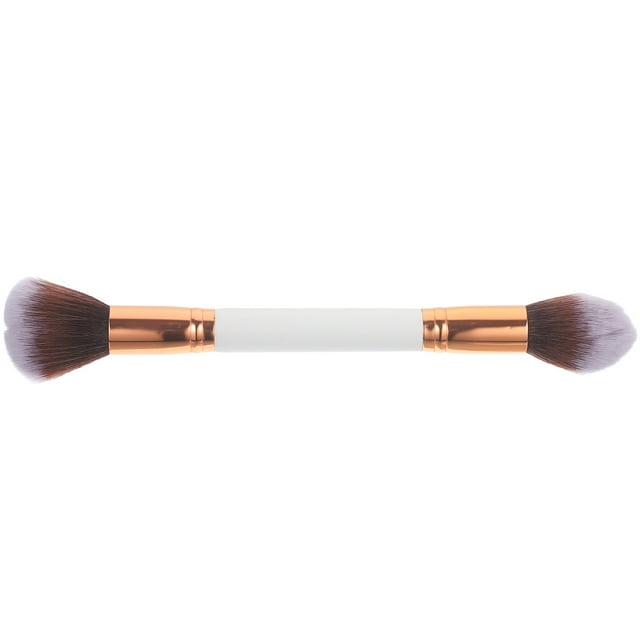 Nutrianeous Doubleended Wooden Handle Nylon Bristles Makeup Brush