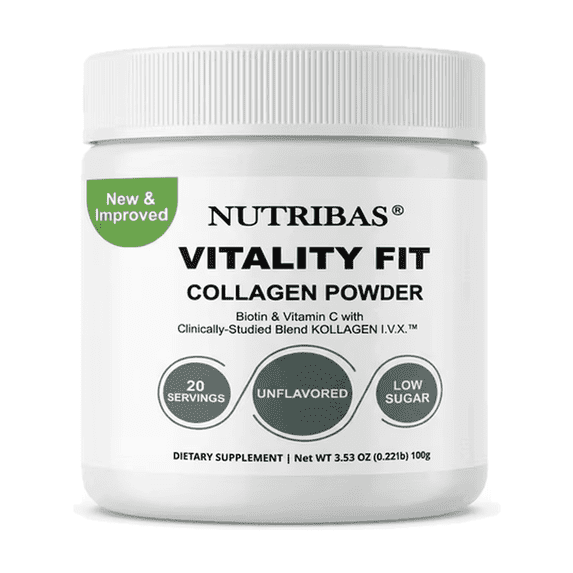 NUTRIBAS Multi Collagen Protein Powder, Coffee Creamer, For Whole Body Support, Women Men, Unflavored, 3.53 oz