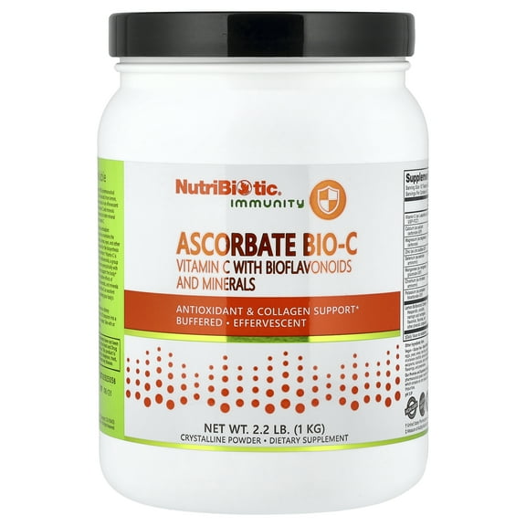 NutriBiotic Immunity, Ascorbate Bio-C, Vitamin C with Bioflavonoids and Minerals, 2.2 lb (1 kg)