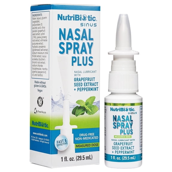 NutriBiotic Nasal Spray Plus with GSE & Botanical Extracts, 1 Fluid Ounce