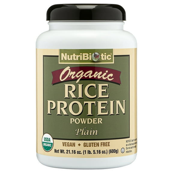 NutriBiotic Certified Organic Rice Protein, Plain, 1 Lb 5 Oz