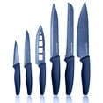 thumbnail image 1 of Nutriblade Knife Set by Granitestone Professional Kitchen Chef’s Knives with Ultra Sharp Stainless Steel Blades and Nonstick Granite Coating Easy-Grip Handle Rust-proof Dishwasher-safe Blue, 1 of 11
