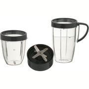 Nutribullet Deluxe Blender Upgrade Kit with Extractor Blade, Cups and Lip Rings, 5 Pieces. (Condition: New)