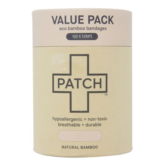 Nutricare Patch Natural Bamboo Bandages, Adhesive Strips-100 CT