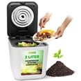 thumbnail image 1 of Nutrichef 3L Electric Kitchen Composter - Composts Organic Material & Food Scraps  Countertop Automatic Compost Bin  Dry, Crush, & Cooling Functions  Perfect for Kitchens & Apartments  White, 1 of 7