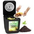 thumbnail image 1 of Nutrichef 3L Electric Kitchen Composter - Composts Organic Material & Food Scraps  Countertop Automatic Compost Bin  Dry, Crush, & Cooling Functions  Perfect for Kitchens & Apartments  Grey, 1 of 6