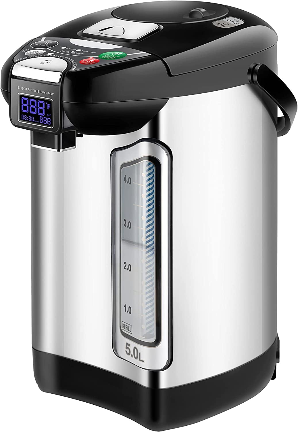 Nutrichef Digital Water Boiler and Warmer stainless Electric Hot Water