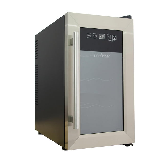 Nutrichef Electric Wine Cooler Wine Chilling Refrigerator Cellar (8Bottle)