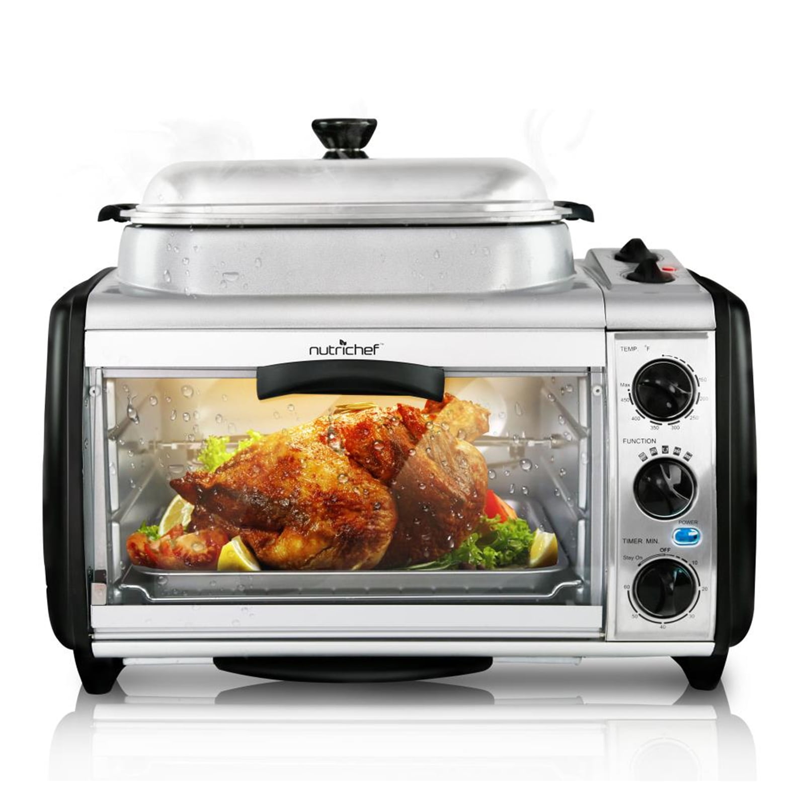 Nutrichef MultiFunction Dual Oven with Rotisserie & Roast Cooking