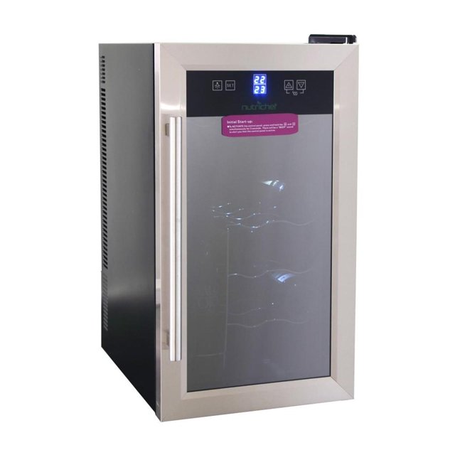 Nutrichef Wine Refrigerator Chiller Wine Cellar Fridge, Stainless