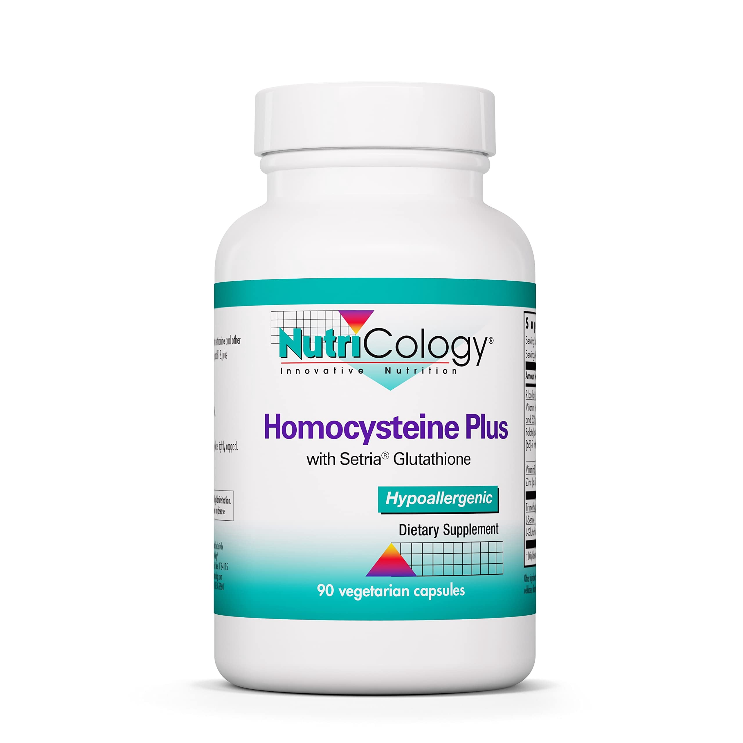 NutriCology Homocysteine Plus - Dietary Supplement that Supports Homocysteine Metabolism - Liver & Cardiovascular Health - Vitamin B Complex