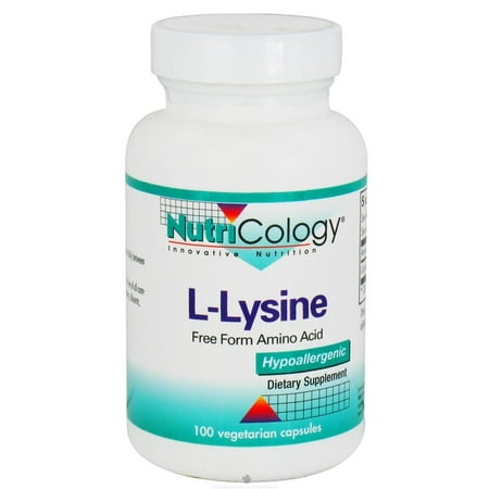 Nutricology - L-Lysine 500 mg. - 100 Vegetarian Capsules