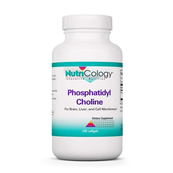 Nutricology Phosphatidyl Choline Supplement - Lecithin Capsules, Digestive Enzymes for Liver, Fat Digestion Support, Choline Supplements for Fatty Liver, 1540mg Softgels - 100 Count