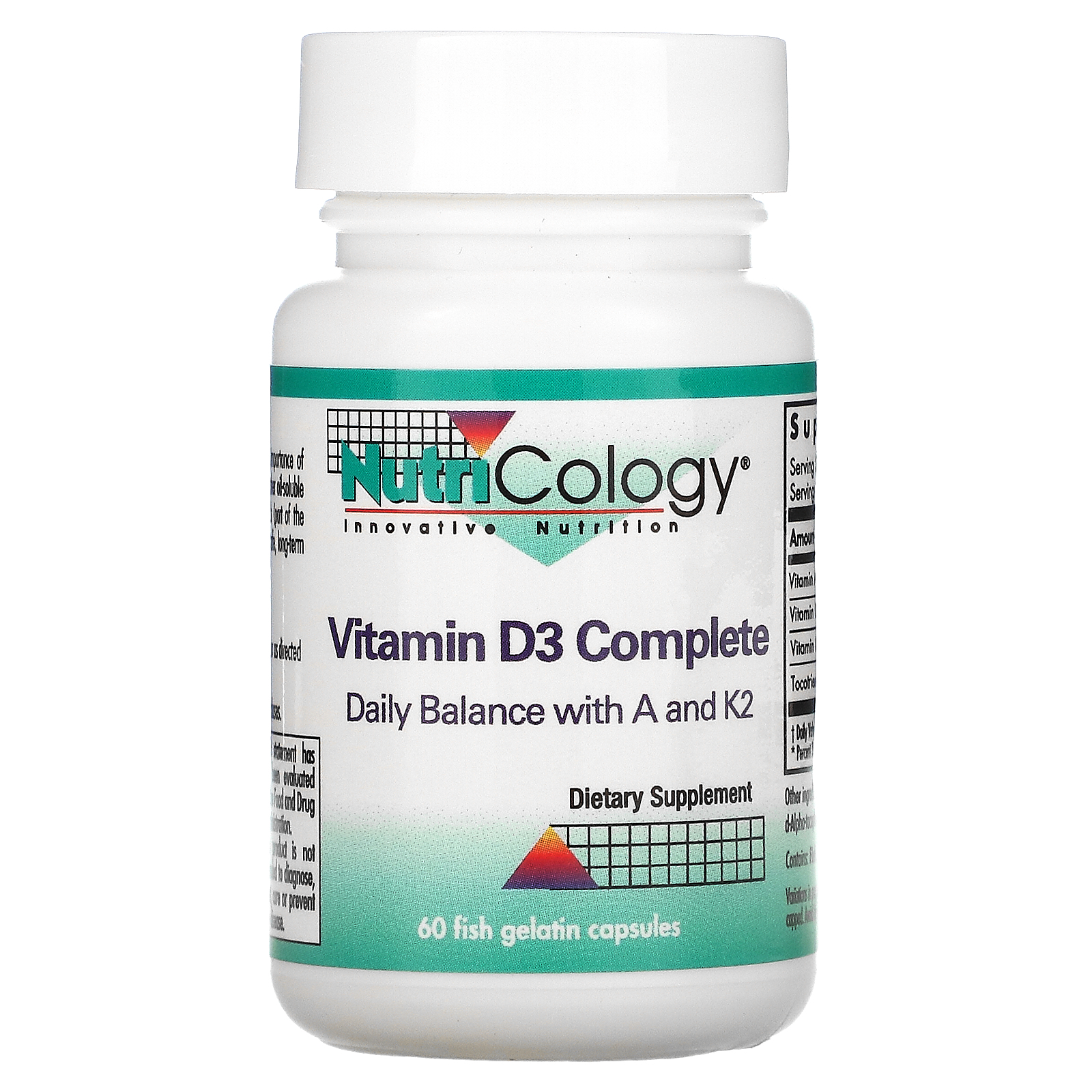 Nutricology, Vitamin D3 Complete, 60 Fish Gelatin Capsules