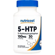 Nutricost 5-HTP Capsules 100mg Per Serving, 30 Capsules | Tryptophan Derivative Amino Acid Supplement for Men and Women