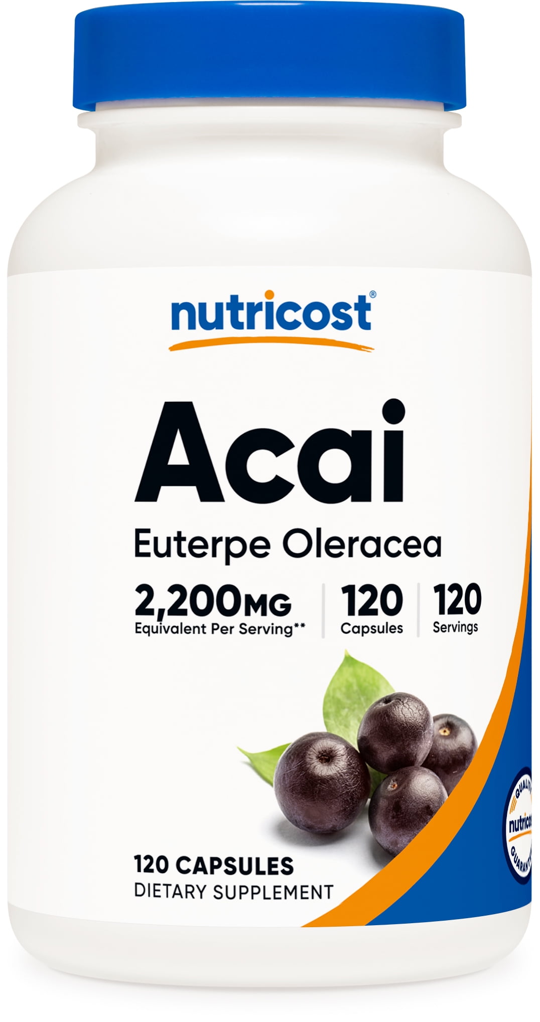 Nutricost Acai Extract 550mg, 120 Vegetarian Capsules (Euterpe Oleracea) - Non-GMO Supplement