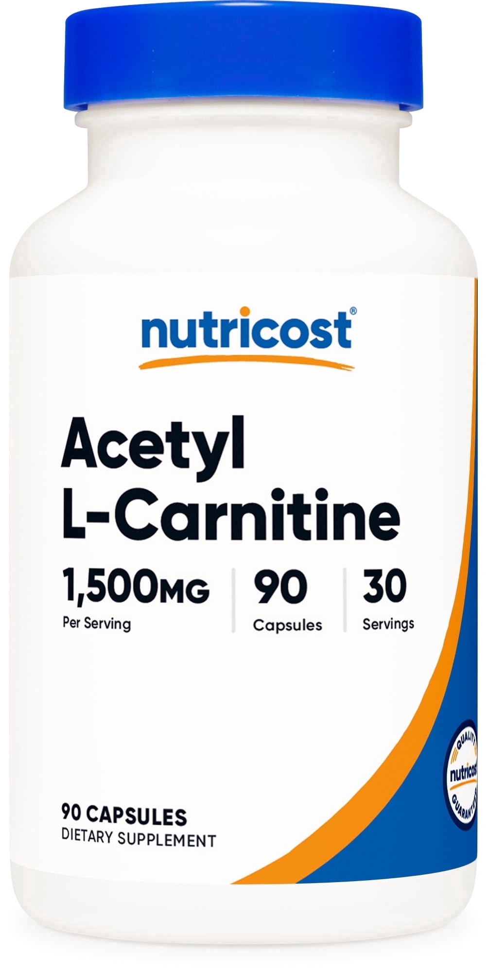 acetyl l-carnitine capsules - alcar hcl Nutricost Acetyl L-Carnitine (ALCAR) 1,500mg (from 1,875 of Acetyl  L-Carnitine HCI) Per Serving, 90 Capsules for 30 Servings Per Bottle