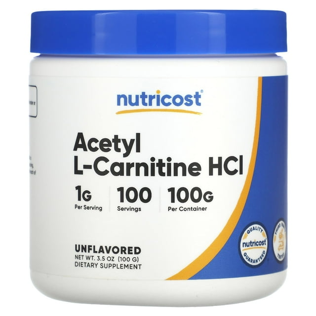 Nutricost Acetyl LCarnitine ALCAR Powder Supplement, 100 Grams, 1g Per