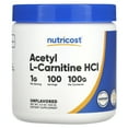 thumbnail image 1 of Nutricost Acetyl L-Carnitine ALCAR Powder Supplement, 100 Grams, 1g Per Serving, 1 of 2