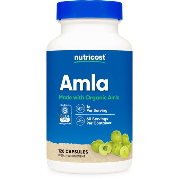 Nutricost Amla 1000mg Supplement, 120 Vegetarian Capsules, 60 Servings