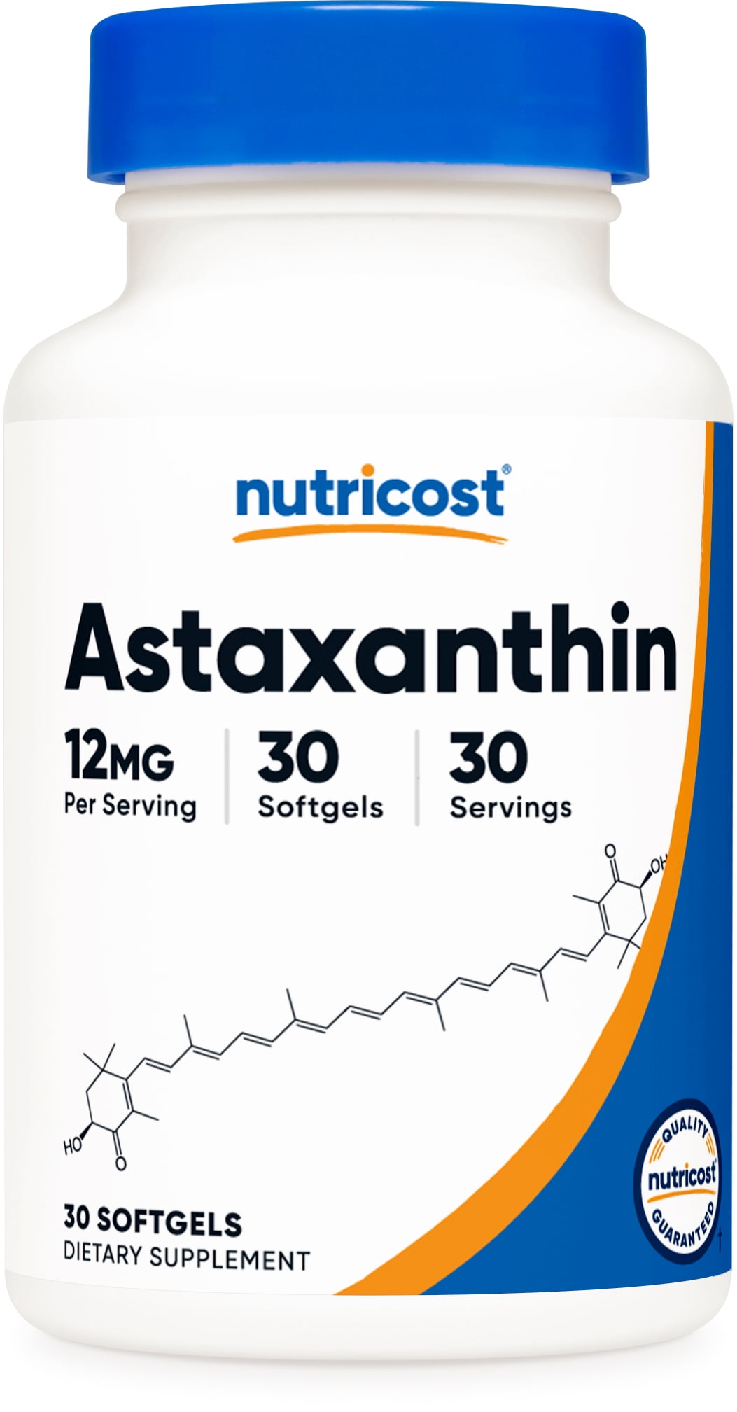 Nutricost Astaxanthin 12mg, 30 Softgels NonGMO & Gluten Free
