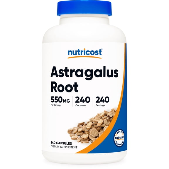 Nutricost Astragalus Capsules 550mg, 240 Capsules - Vegetarian, Non-GMO and Gluten Free Supplement