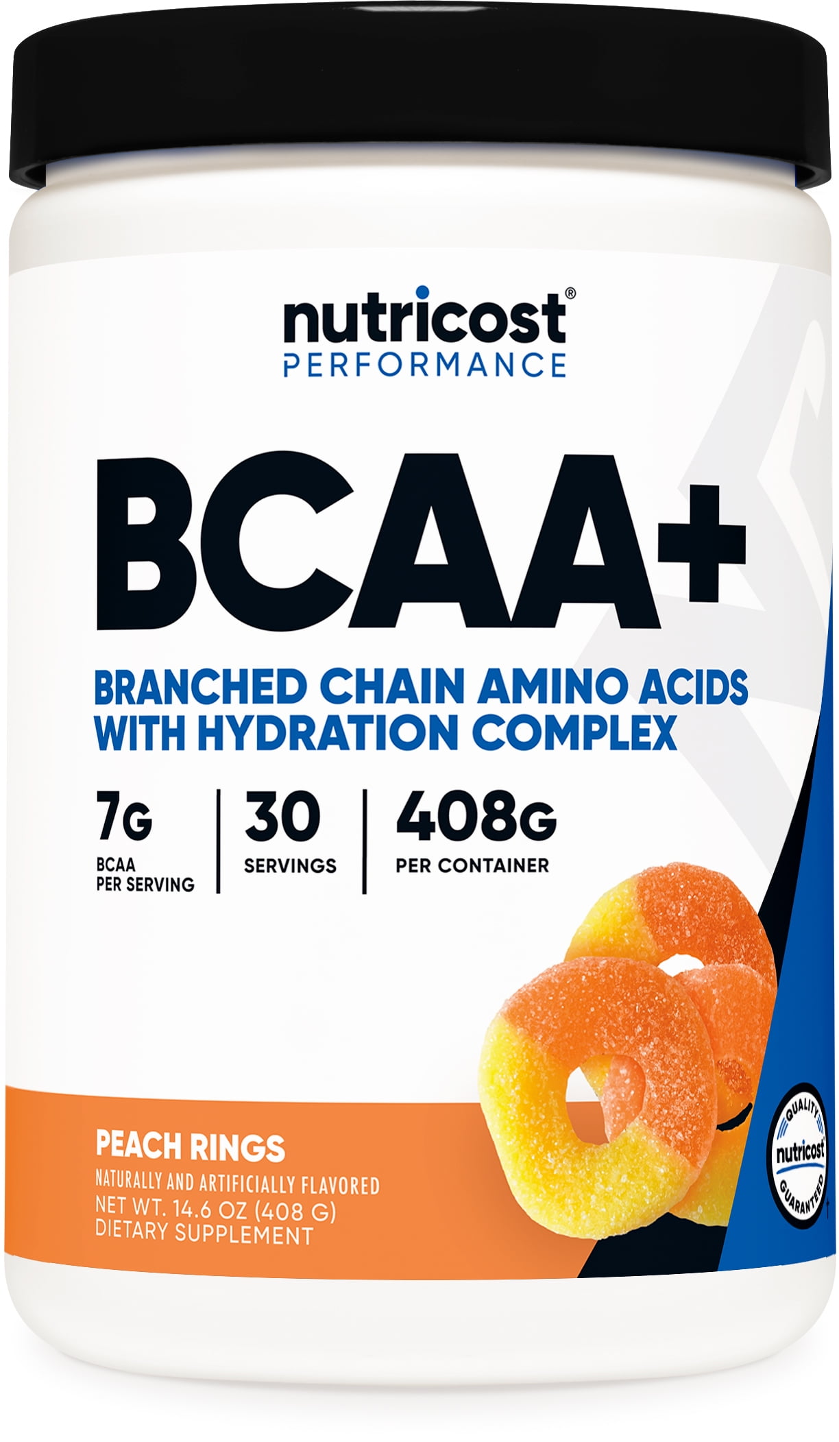 Walmart Saving of  Nutricost BCAA+ Hydration Powder (Peach Rings) 30 Servings - Branched Chain Amino Acids with Hydration Complex - Gluten-Free, Non-GMO