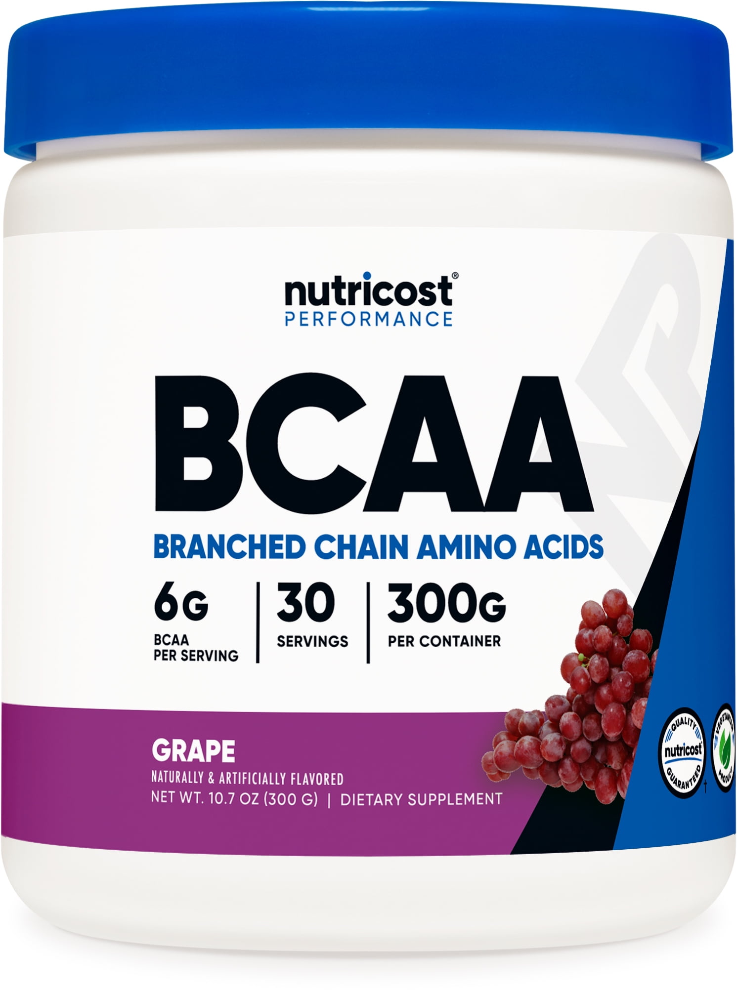 Nutricost BCAA Powder 211 (Grape) 30 Servings BranchChain