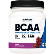 Nutricost BCAA Powder- 211 Grape 90 Servings -Non-GMO Amino Acids