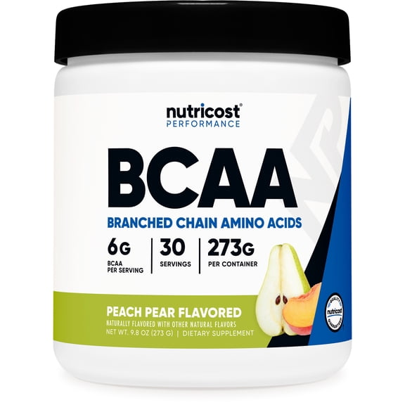 Nutricost BCAA Powder 2:1:1 (Peach Pear, 30 Servings) - Branched Chain Amino Acids
