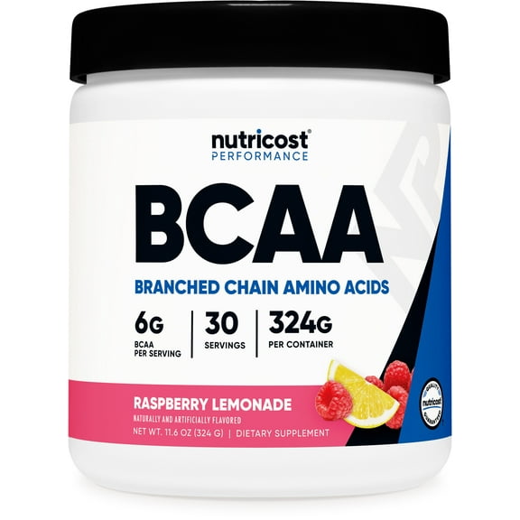 Nutricost BCAA Powder- 2:1:1 - (Raspberry Lemonade) 30 Servings - Amino Acids