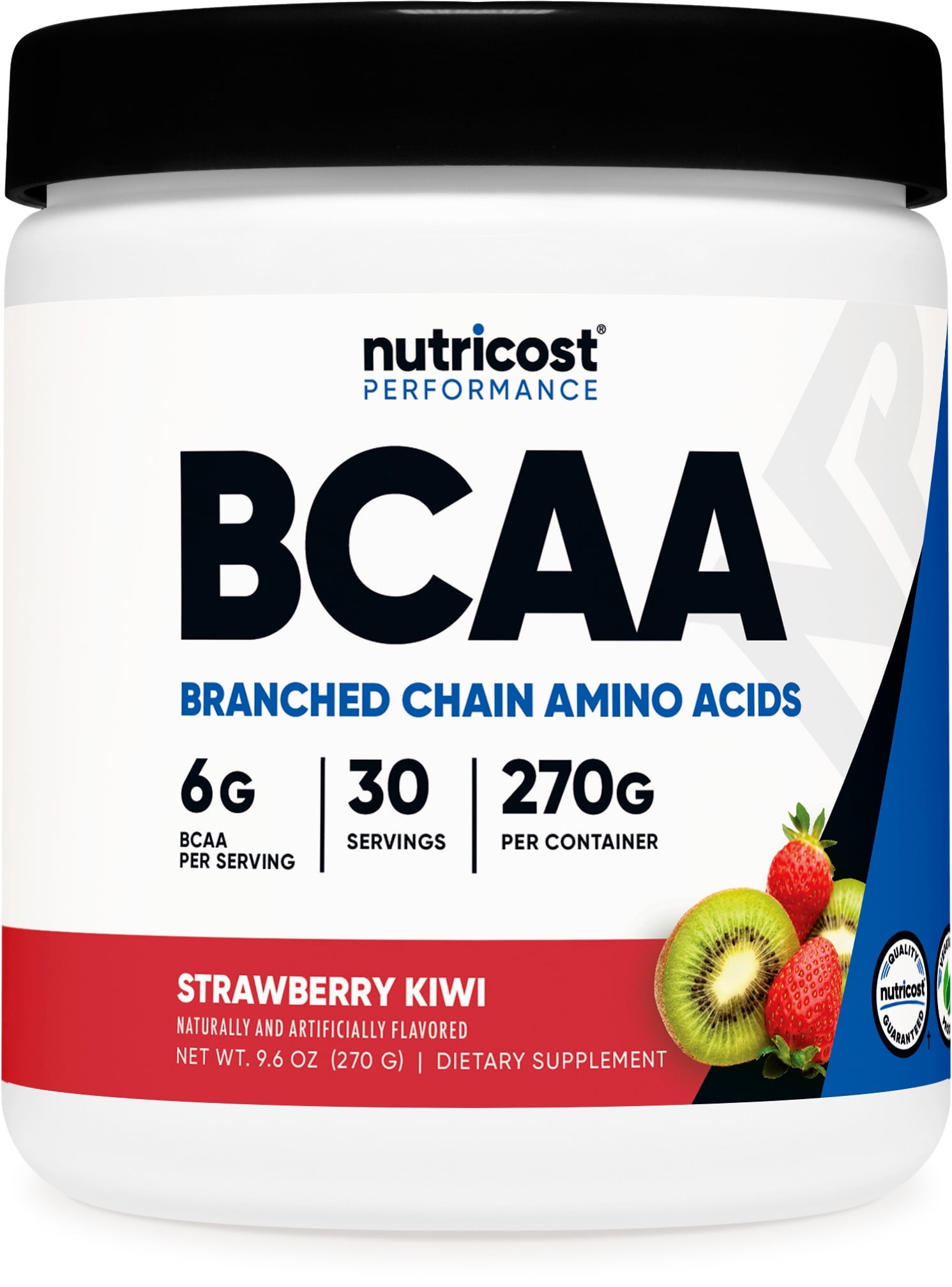 Nutricost BCAA Powder- 2:1:1 - (Strawberry Kiwi) 30 Servings - Non-GMO Supplement