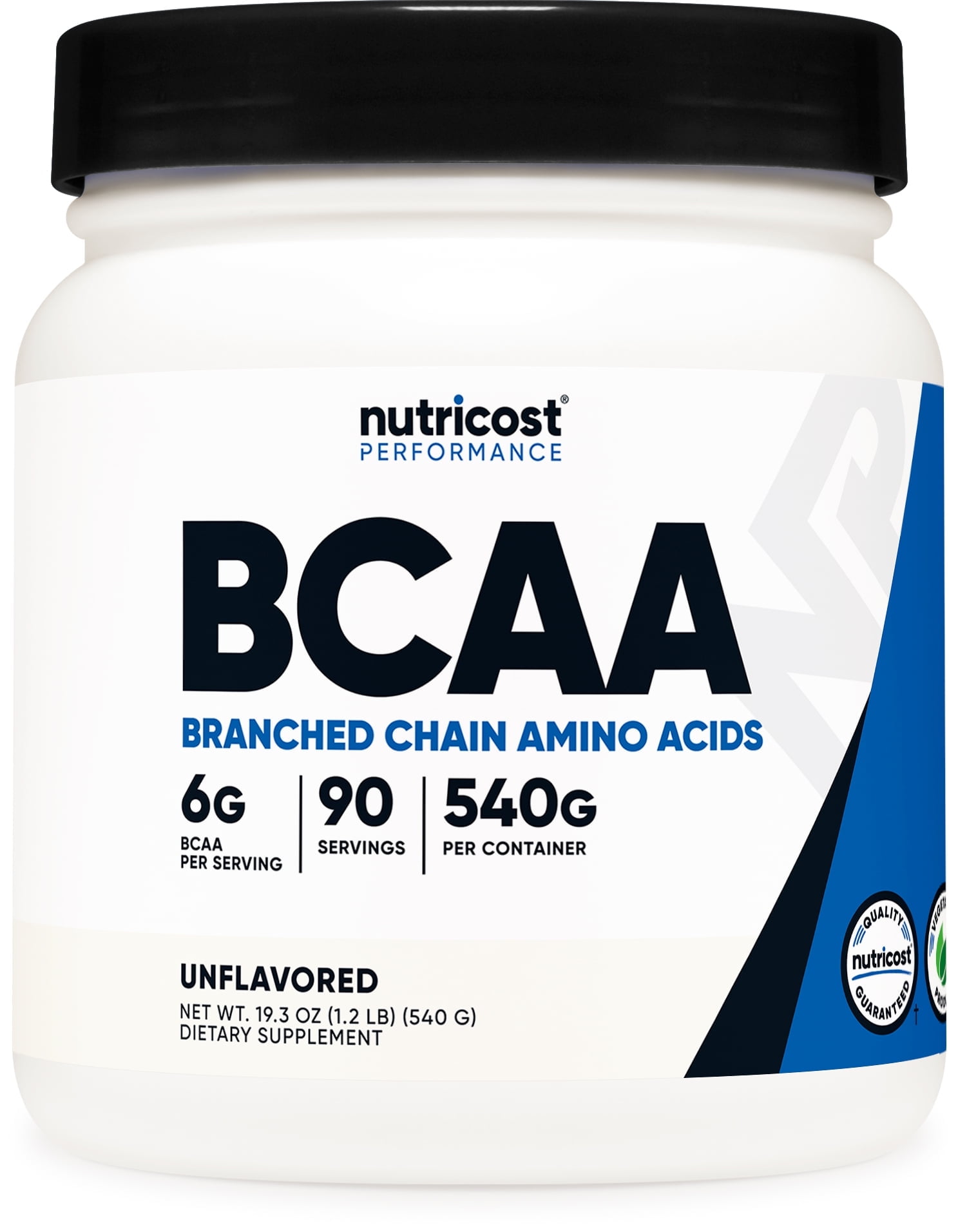 Nutricost BCAA Powder 2:1:1 (Unflavored) 90 Servings - Gluten Free & Non-GMO Supplement