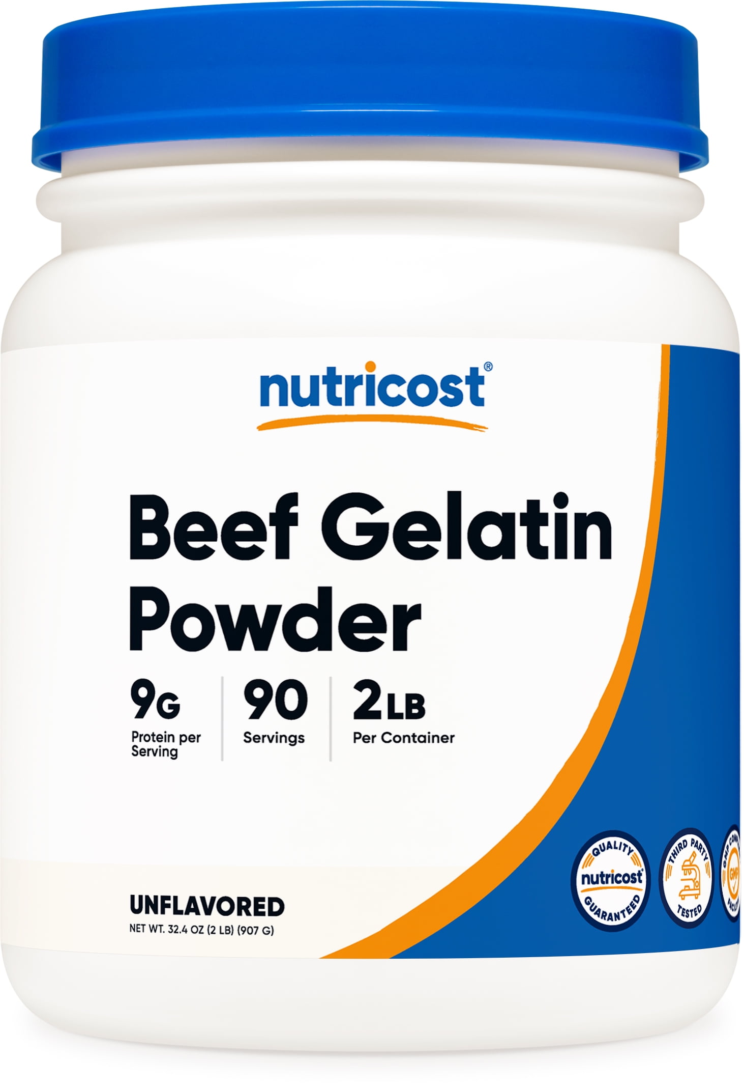 Nutricost Beef Gelatin Powder (2 LB) (Unflavored) 9 G Protein Per Serving, Drink Mix and