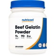 thumbnail image 1 of Nutricost Beef Gelatin Powder (2 LB) (Unflavored) - 9 G Protein Per Serving, Drink Mix and Natural Liquid Thickener, Non-GMO, GMP Compliant, Gluten Free, 1 of 2