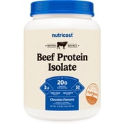 Nutricost Beef Protein Isolate Powder Chocolate (2 Pounds) - 20 Grams Protein Per Serving, GMO-Free + Gluten-Free
