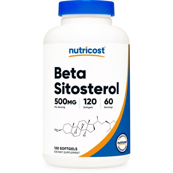Nutricost Beta Sitosterol 120 Softgels, 500mg - Non-GMO, Gluten Free Supplement, 60 Servings