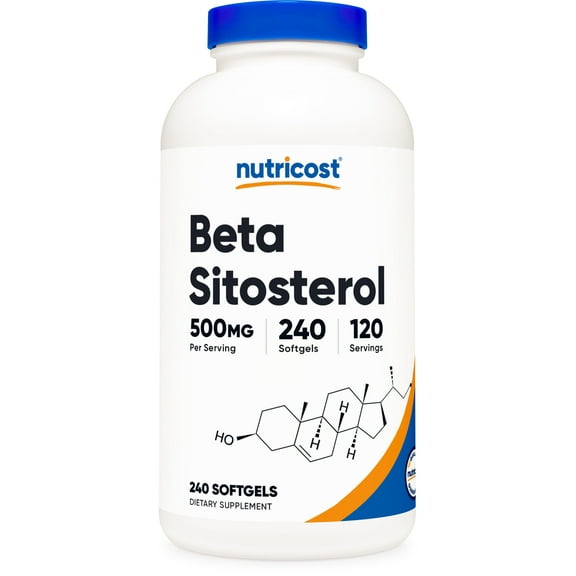 Nutricost Beta Sitosterol 240 Softgels, 500mg - GMO Free, Gluten Free Supplement, 120 Servings