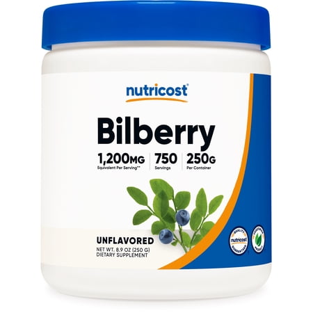 Nutricost Bilberry Powder 250 Grams - Gluten Free & Non-GMO Supplement