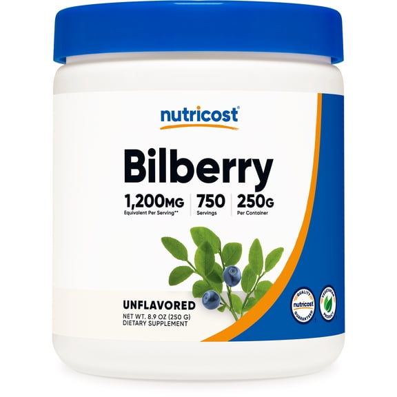 Nutricost Bilberry Powder 250 Grams - Gluten Free & Non-GMO Supplement