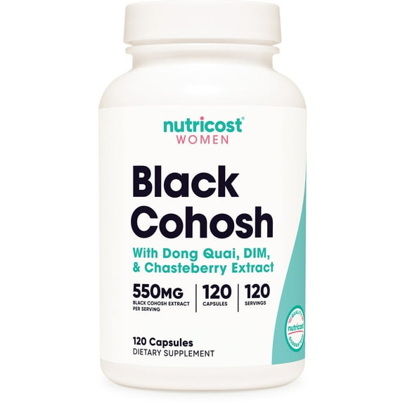 Nutricost Black Cohosh for Women Supplement 550mg, 120 Capsules - Non-GMO